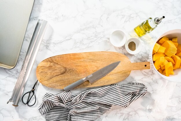 Blat de lucru cu ustensile